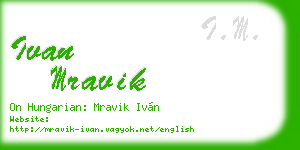 ivan mravik business card